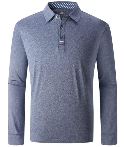 ZITY Men's Long Sleeve Quick Dry Sports Golf Tennis Polo Shirt-ZPK004673 | Zitysports