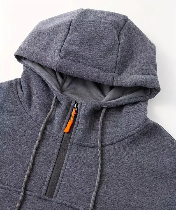 ZITY Men's Long Sleeve Breathable Casual Hoodie with Kangaroo Pocket-DUMFH04948|Zitysports