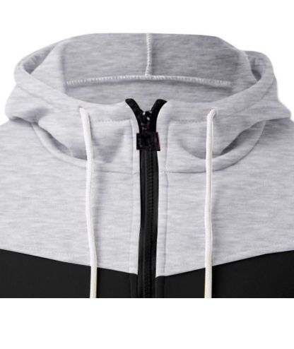 ZITY Men's Color Block Full Zipper Long Sleeve Comfort Lightweight Hoodie-DUMHD05009|Zitysports