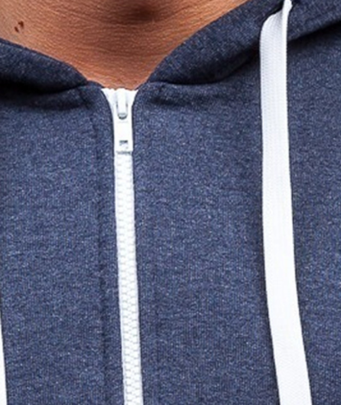 ZITY Men's Long Sleeve Full Zipper Casual Hoodie with Kangaroo Pockets-DUMHD05003|Zitysports
