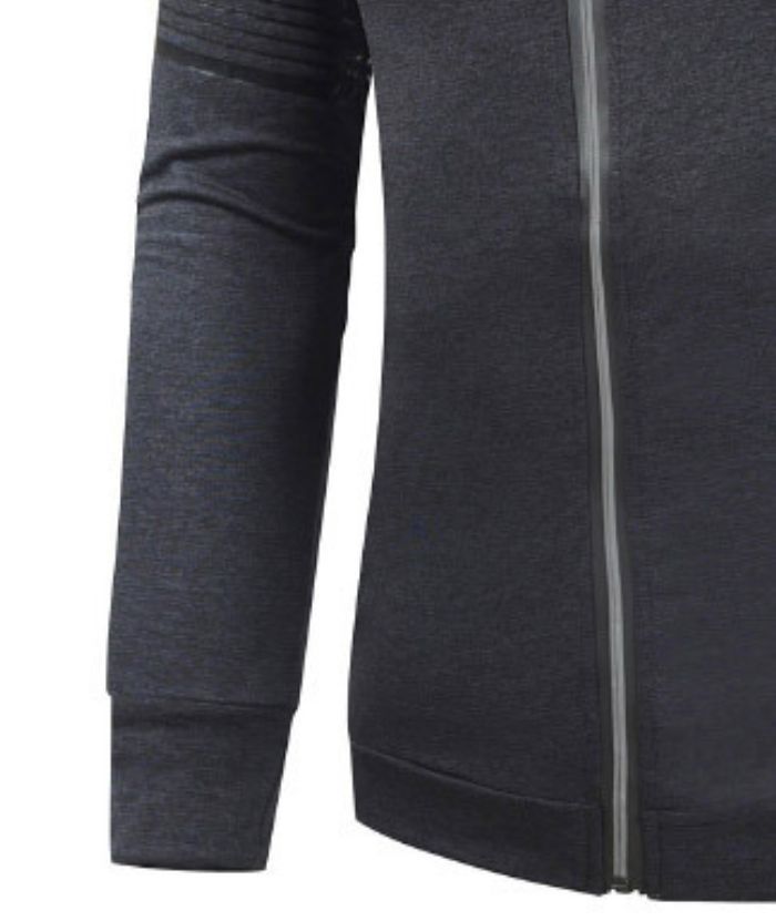 ZITY Men's Long Sleeve Full Zip Casual Plus Size Sweatshirt Hoodie-DUMHD05021|Zitysports