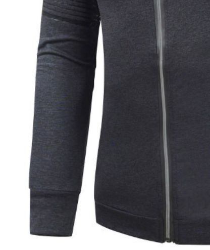 ZITY Men's Long Sleeve Full Zip Casual Plus Size Sweatshirt Hoodie-DUMHD05021|Zitysports