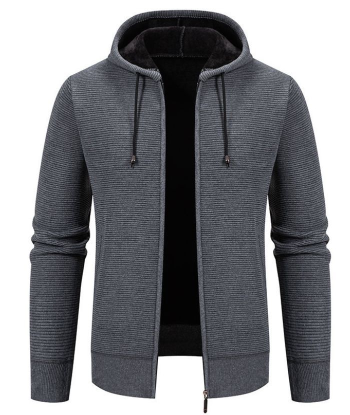 ZITY Men's Casual Warm Fleece Lined Zip Up Hooded Slim Fit Hoodie-DUMCO05038|Zitysports