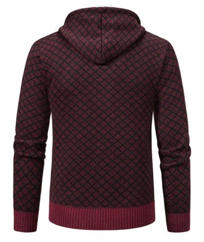 ZITY Men's Knitted Zip-Up Long Sleeve Hoodie-DUMFH05055|Zitysports