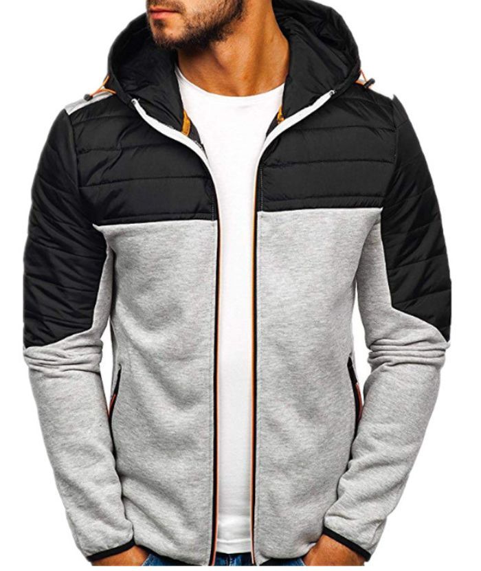 ZITY Men's Full Zip Casual Drawstring Long Sleeve Hoodie with Pockets-DUMFH05112|Zitysports