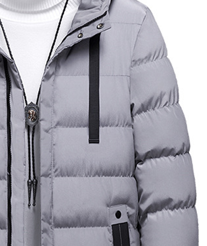 ZITY Men's Full Zipper Hooded Puffer Jacket-DUMCO05579