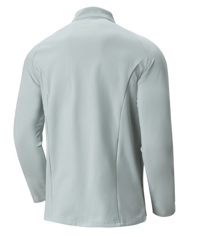 ZITY Men's Quarter Zip Long Sleeve Polo Shirt-88120