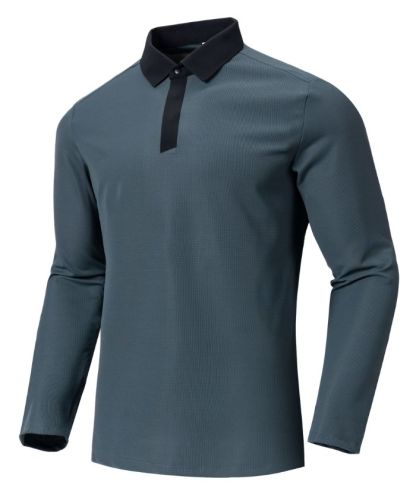 ZITY Men's Long Sleeve Business Polo Shirt-8901