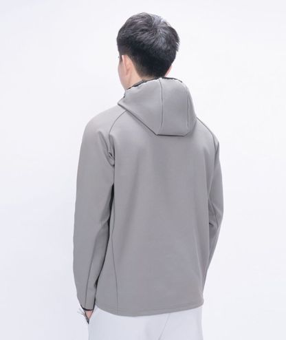 ZITY Men's Quarter Zip Solid Color Hoodie-7390