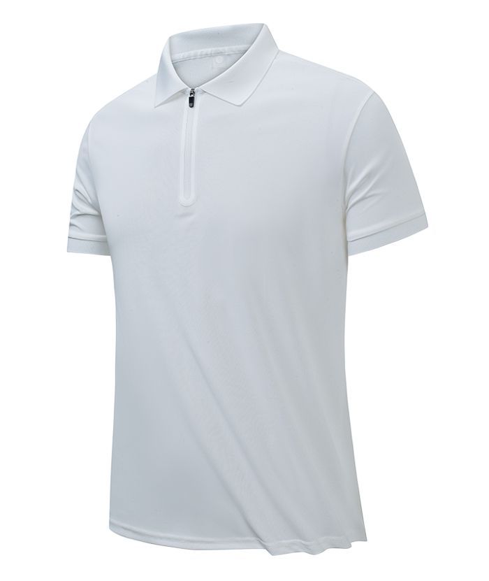 ZITY Men's Casual Slim Fit Quarter Zip Polo Shirt-8337