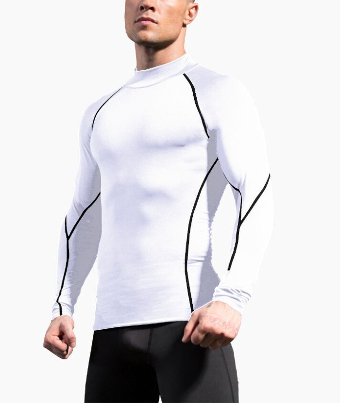 Men's Slim Fit Compression Athletic Fit Dri Fit T-Shirt-DUMLS05949