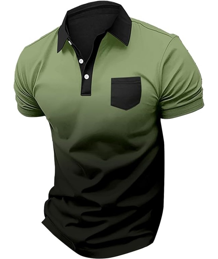 ZITY Men's Gradient Color Polo Shirt-ZPK010474 | Zitysports