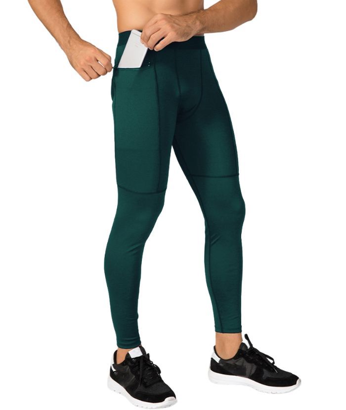 ZITY Men's Sports Dri Fit High Elastic Compression Pants-DUMSP05959