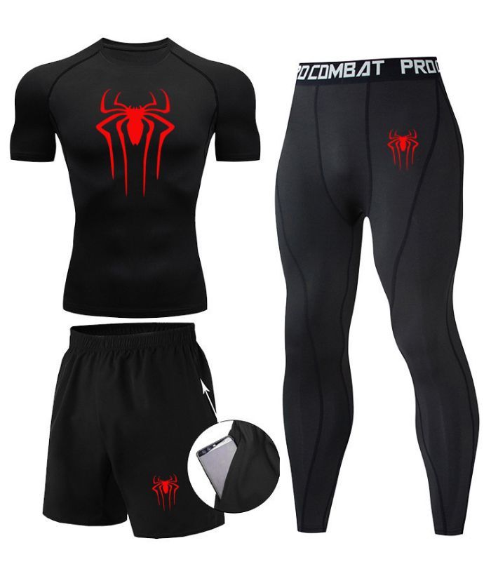 ZITY Men's Dri Fit Three Piece Compression Suit-DUMTR05987