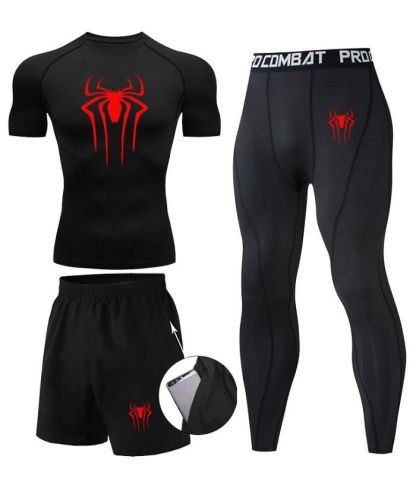 ZITY Men's Dri Fit Three Piece Compression Suit-DUMTR05987