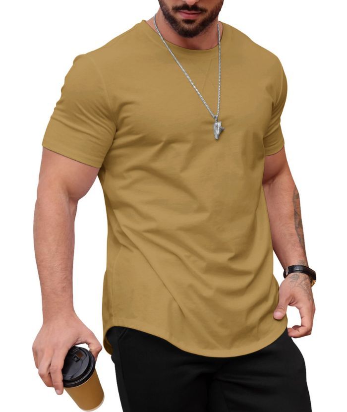 ZITY Men's Round Neck Hip-Hop Slim Fit T-Shirt-ZPK010742