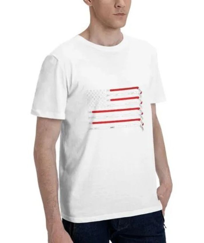 ZITY Men's American Flag printed 100% Cotton T-Shirt