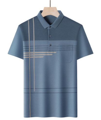 ZITY Men's Button Up Slim Fit Summer Polo Shirt-DUMPO06065