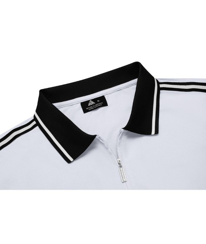ZITY Men's Quarter Zipper Dri Fit Polo Shirt-CUMPO02198