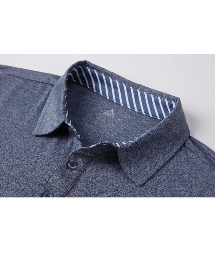 ZITY Men's Long Sleeve Quick Dry Sports Golf Tennis Polo Shirt-ZPK004673 | Zitysports