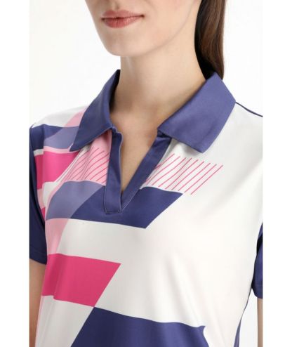 ZITY Women's Slim Fit V Neck Golf Polo Shirt-CFWZZ00034