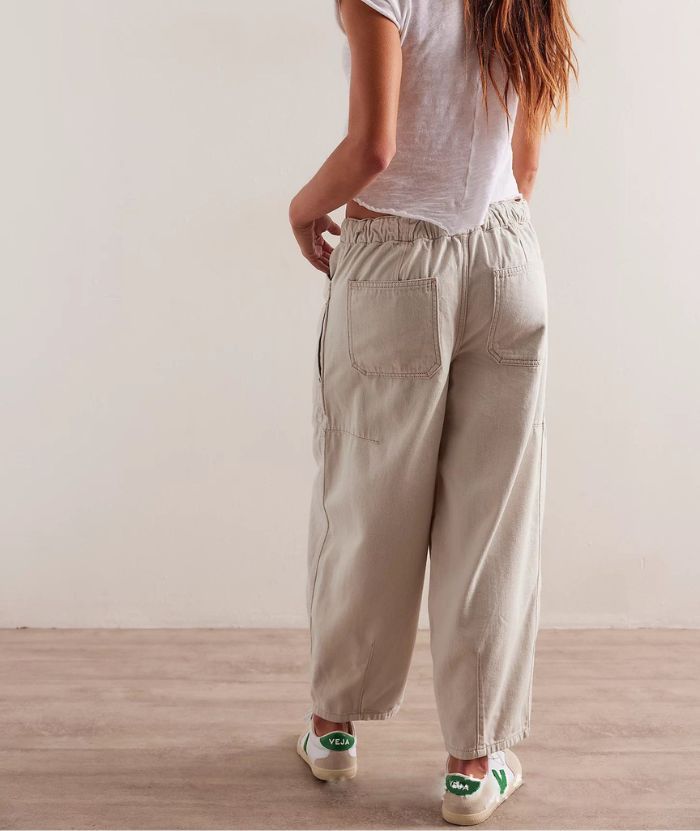 ZITY Women's Multi Pocket Wide Leg Baggy Jeans-DUWJE06167