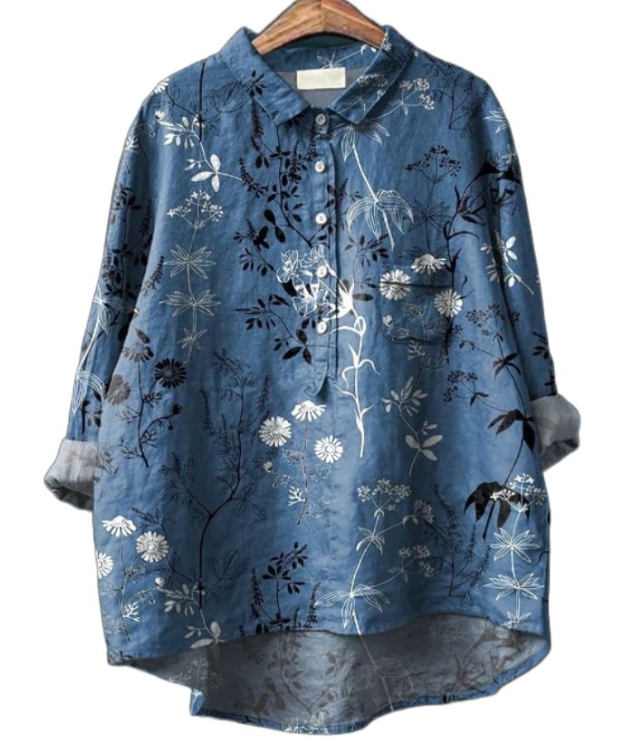 ZITY Women's Round Neck Summer Loose Printed Shirt