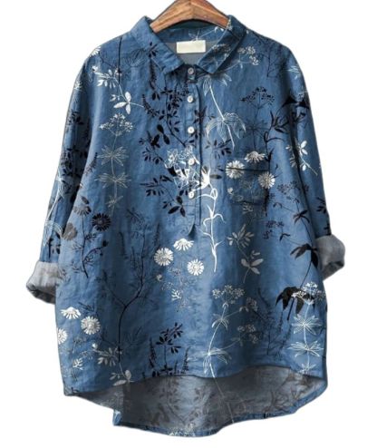 ZITY Women's Round Neck Summer Loose Printed Shirt
