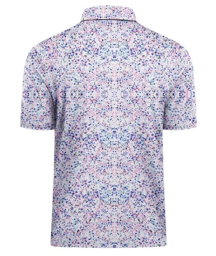 ZITY Men's Button Up Dri Fit Printed Polo Shirt-CUMPO05527