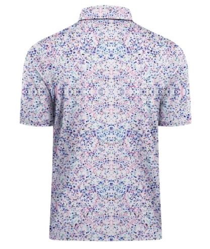ZITY Men's Button Up Dri Fit Printed Polo Shirt-CUMPO05527