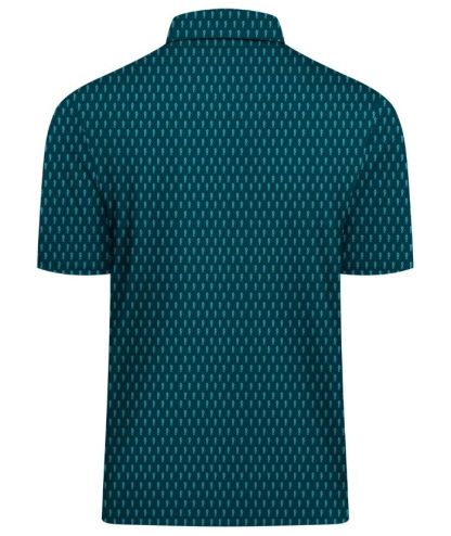 ZITY Men's Button Up Slim Fit Printed Polo Shirt-CUMPO05189
