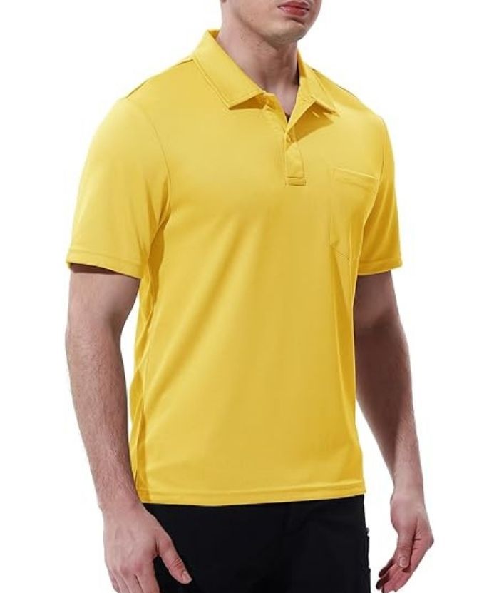 ZITY Men's Button Up Quick Dri Casual Polo Shirt-CEMPO03494