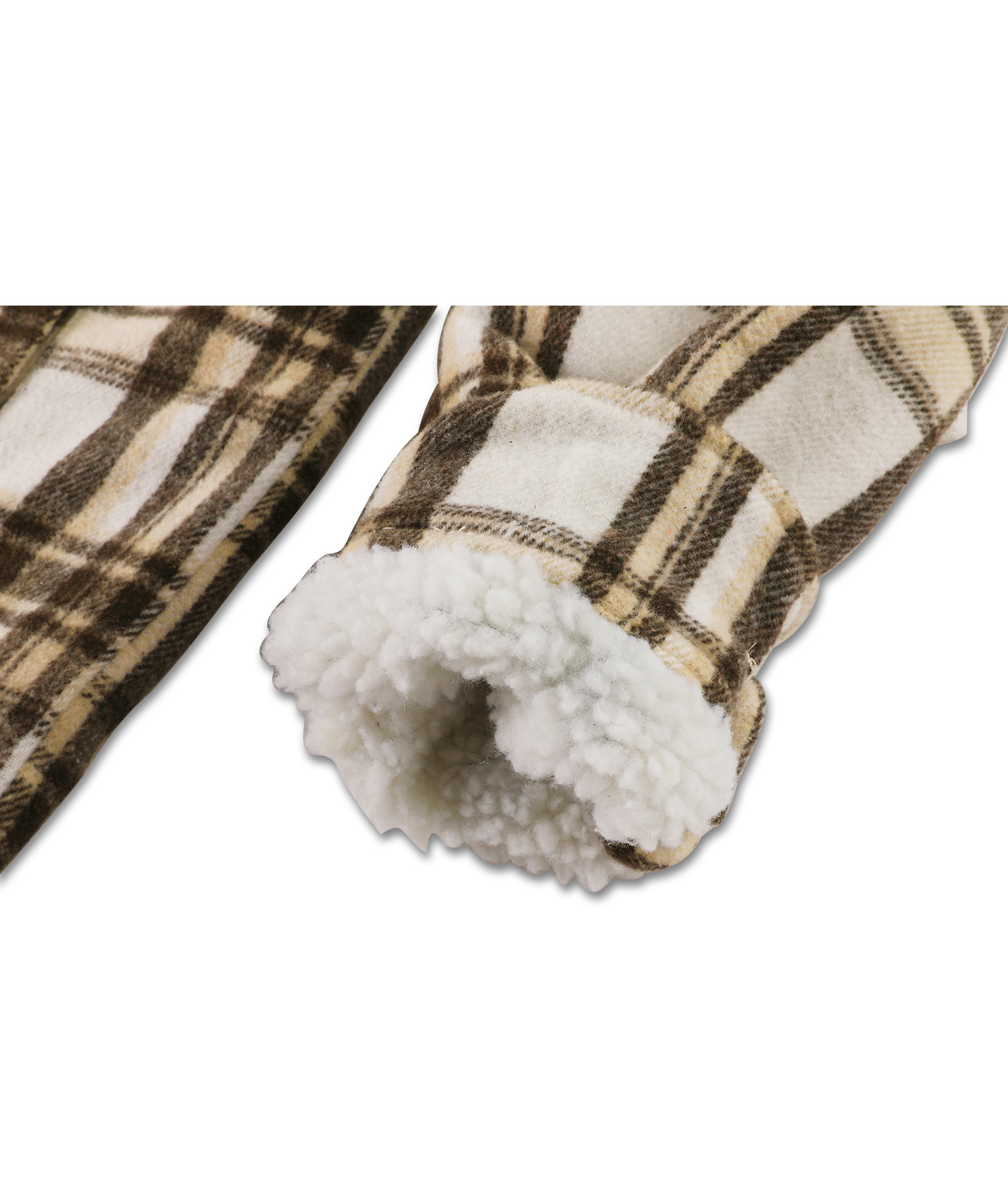 ZITY Men's Long Sleeve Full Zipper Plaid Fleece Shirt-CUMJA04084