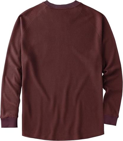 ZITY Men's Long Sleeve Casual Waffle Thermal Henley Shirt-CUMLS03493