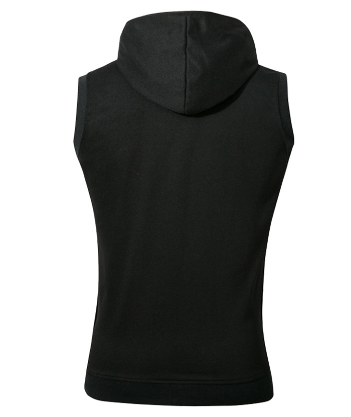ZITY Men's Slim Fit Zip Up Vest Hoodie-DUMMG05401|Zitysports