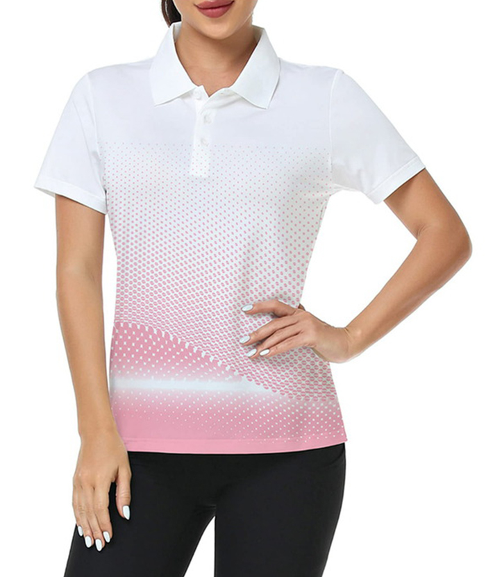 ZITY Women's Tennis Button-Up Short Sleeve Fast Dry Polo Shirt-ZPK001220 | Zitysports