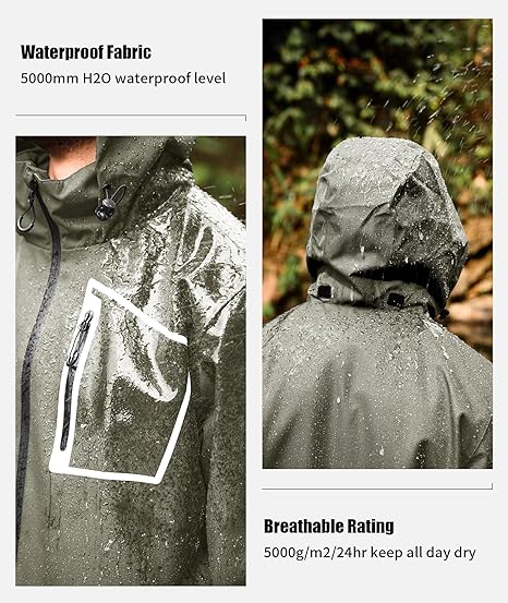 ZITY Men's Waterproof Rain Gear Outdoor Rainwear-CUMRS03412
