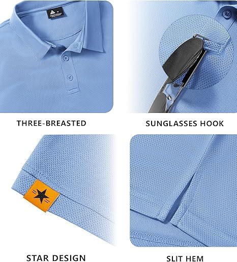ZITY Men's Button Up Slim Fit Polo Shirt-CUMPO05192