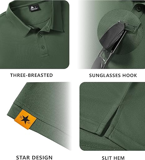 ZITY Men's Button Up Slim Fit Polo Shirt-CUMPO05192