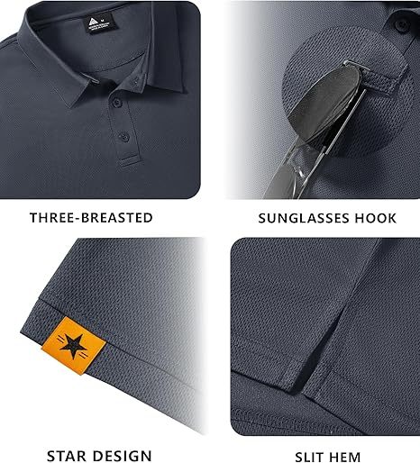 ZITY Men's Button Up Slim Fit Polo Shirt-CUMPO05192