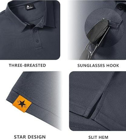 ZITY Men's Button Up Slim Fit Polo Shirt-CUMPO05192