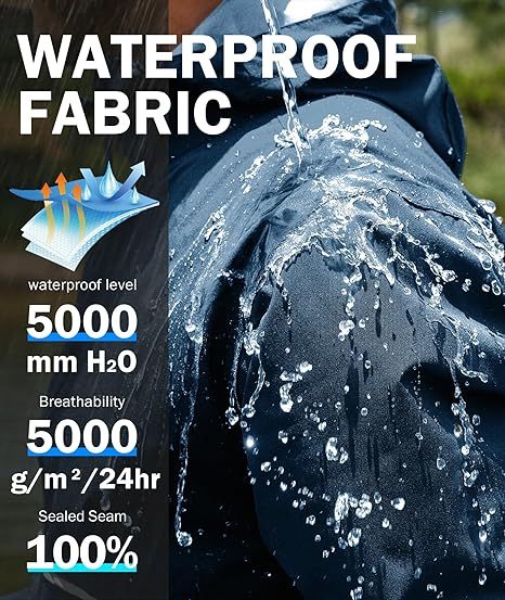 ZITY Men's Waterproof Breathable Packable Rainwear-CUMRS05414