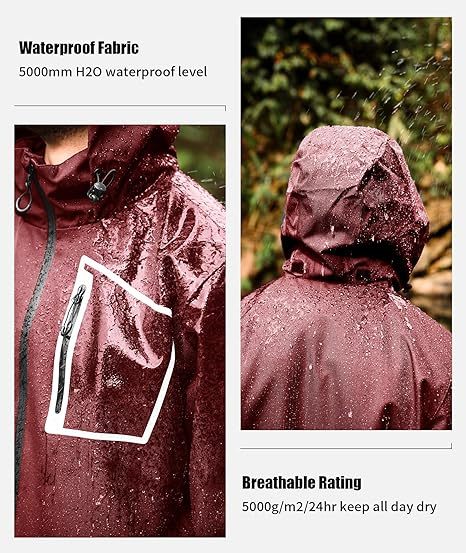 ZITY Men's Waterproof Rain Gear Outdoor Rainwear-CUMRS03412