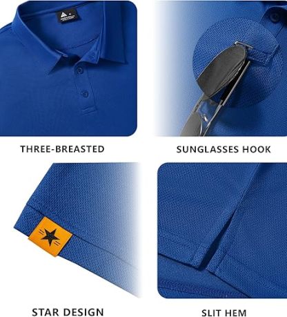 ZITY Men's Button Up Slim Fit Polo Shirt-CUMPO05192