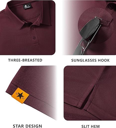 ZITY Men's Button Up Slim Fit Polo Shirt-CUMPO05192