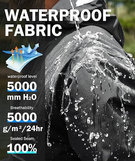 ZITY Men's Waterproof Breathable Packable Rainwear-CUMRS05414