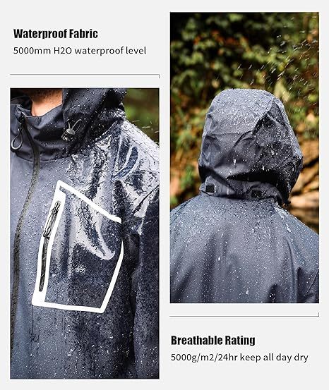 ZITY Men's Waterproof Rain Gear Outdoor Rainwear-CUMRS03412