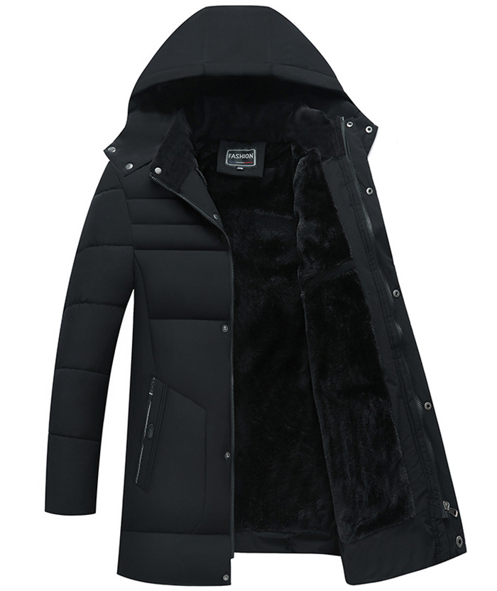 Men's Hooded Fleece Lined Parka Jacket | Zitysports