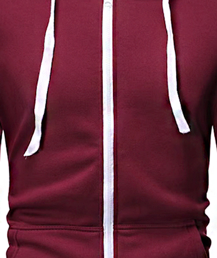 ZITY Men's Light Weight Long Sleeve Full Zip Loose Hoodie-DUMFH05073|Zitysports