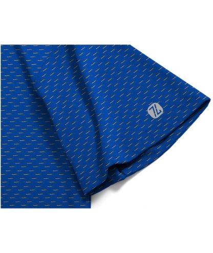 ZITY Men's Button Up Slim Fit Printed Polo Shirt-CUMPO05189